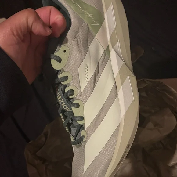 Y-3 Men's Green and White Athletic Shoes - Picture 2 of 5